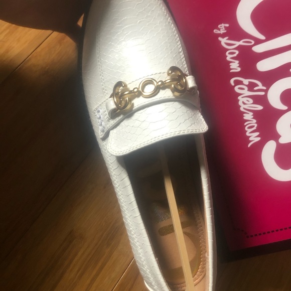 New Sam Edelman Circus Deana white snakeskin creepers - Picture 2 of 5